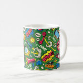 Pop Art farbenfrohe nahtlose Muster mit Comic Spee Kaffeetasse (VorderseiteRechts)
