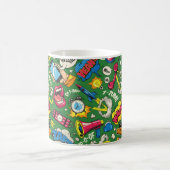 Pop Art farbenfrohe nahtlose Muster mit Comic Spee Kaffeetasse (Mittel)