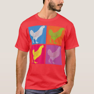 Pop Art Farm Animal Bird Lover Bauer Landschaftlic T-Shirt