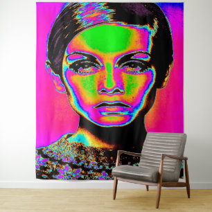 Pop Art Fashion Tapestry Wandteppich