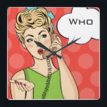 Pop Art Female<br><div class="desc">Pop Art Female Wall Clock</div>