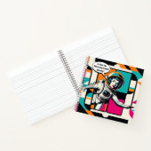 Pop Art Female Astronaut Spirituosen Notebook Notizblock (Innenseite)