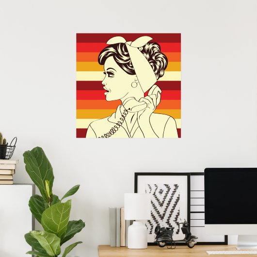 Pop Art Female Poster (Heimbüro)