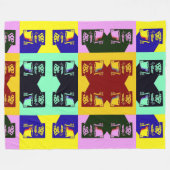 Pop Art Fleecedecke (Vorderseite (Horizontal))