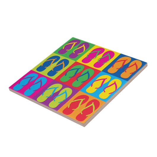 Pop Art Flip Flops Fliese (Seite)