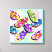 Pop Art FLIP FLOPS Gallery Wrapped Canvas Leinwanddruck (Vorderseite)