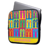 Pop Art Flip Flops Laptopschutzhülle (Vorderseite Links)