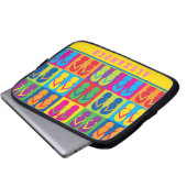 Pop Art Flip Flops Laptopschutzhülle (Vorne Knopf)