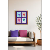 Pop Art Floral Quartett: Lebhafte Tulips in einer Poster