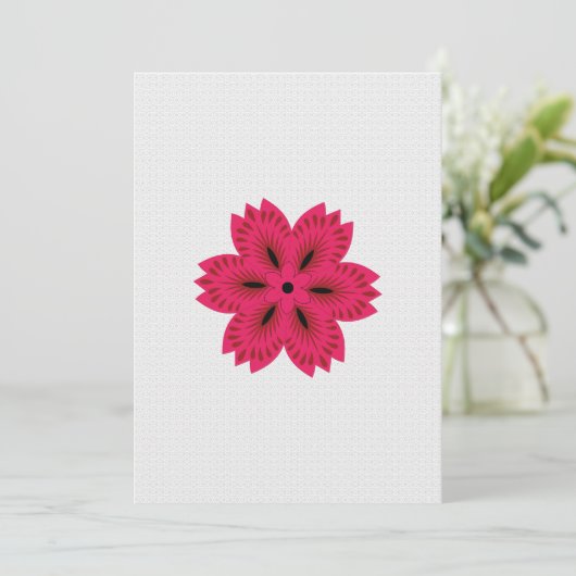 Pop Art Flower Poster | Bold Modern Wall Art Einladung (Stehend Vorderseite)