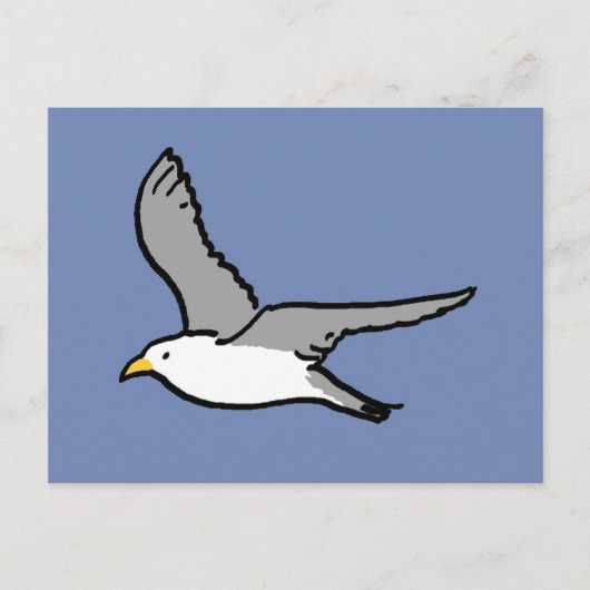 Pop Art Flying Seagull Postkarte (Vorderseite)