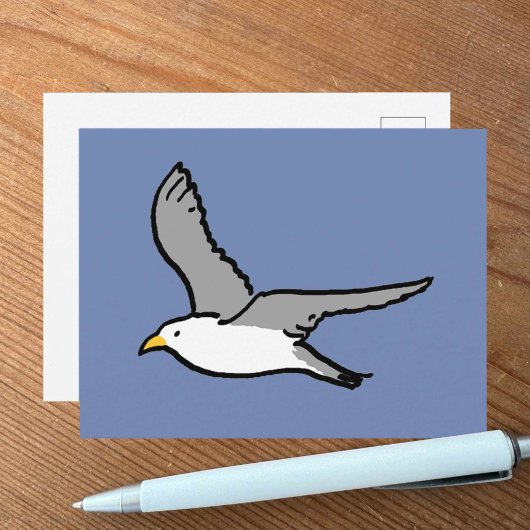 Pop Art Flying Seagull Postkarte