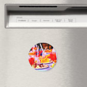 Pop Art Food Cake Snacks Gänge farbenfroh Magnet (In Situ (Geschirrspüler))