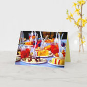 Pop Art Food Desserts Cake Forts farbenfroh Karte (Gelbe Blume)