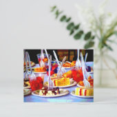Pop Art Food Desserts Cake Forts farbenfroh Postkarte (Stehend Vorderseite)