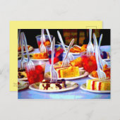 Pop Art Food Desserts Cake Forts farbenfroh Postkarte (Vorne/Hinten)
