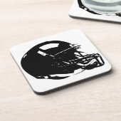 Pop Art Football Helm Hard Plastic Untersetzer (Linke Seite)