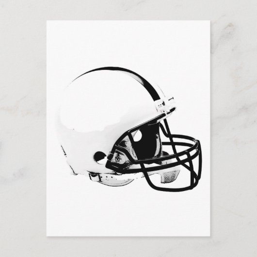 Pop Art Football Helm Postkarte (Vorderseite)