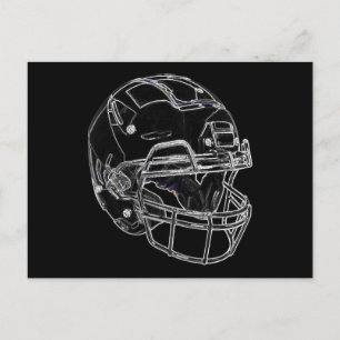 Pop Art Football Helm Postkarte