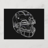 Pop Art Football Helm Postkarte (Vorderseite)
