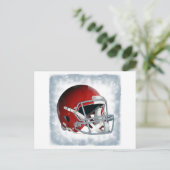 Pop Art Football Helm Postkarte (Stehend Vorderseite)