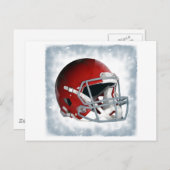 Pop Art Football Helm Postkarte (Vorne/Hinten)