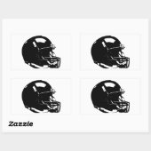 Pop Art Football Helm Rectangle Aufkleber (Blatt)