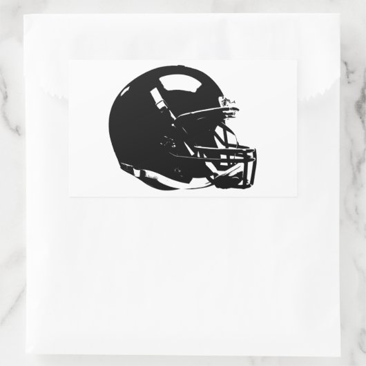 Pop Art Football Helm Rectangle Aufkleber (Tasche)