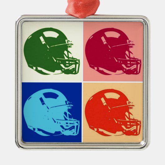 Pop Art Football Helmet Keramik Ornament (Vorne)