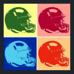 Pop Art Football Helmet Poster<br><div class="desc">American Sport Games Digital Artworks - Pop Art Style Football Helmet</div>