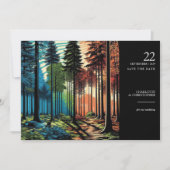 Pop Art Forest Save The Date (Vorderseite)