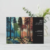 Pop Art Forest Save The Date (Stehend Vorderseite)