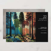 Pop Art Forest Save The Date (Vorne/Hinten)