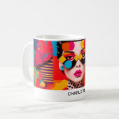 Pop Art Foto Collage Kaffeetasse (Vorderseite Links)