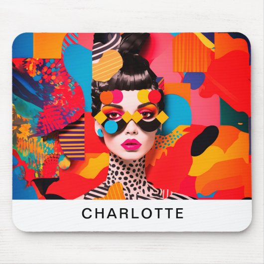 Pop Art Foto Collage Mousepad (Vorne)