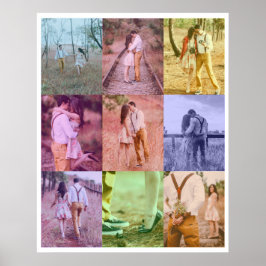 Pop Art Foto Collage Poster Retro Foto Blocks