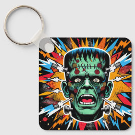 "Pop Art Frankenstein Keychain" Aluminum Keychain Schlüsselanhänger