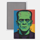 Pop Art Frankenstein Kühlschrankmagnet (Vorderseite/Rückseite)