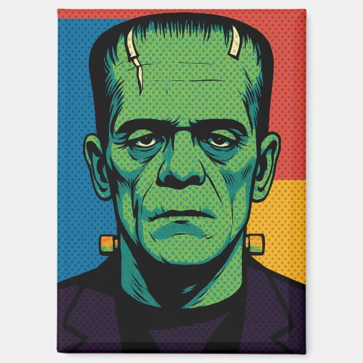 Pop Art Frankenstein Kühlschrankmagnet (Vorderseite)