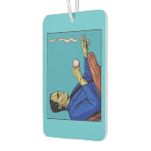 Pop Art Frankenstein Monster Drinking Tea Halftone Autolufterfrischer (Links)