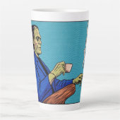 Pop Art Frankenstein Monster Drinking Tea Halftone Milchtasse (Vorderseite)
