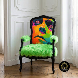 Pop Art Frankenstein Stuhl Decoupage Seidenpapier