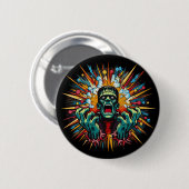 Pop Art Frankensteins Melt Down Button (Vorne & Hinten)