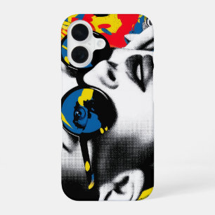 Pop-Art-Frau mit Sonnenbrille iPhone 16 Hülle
