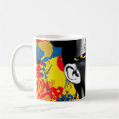 Pop-Art-Frau mit Sonnenbrille Kaffeetasse (Links)