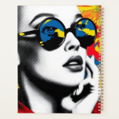 Pop-Art-Frau mit Sonnenbrille Planer (Rückseite)