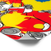 Pop-Art-Frau mit Sonnenbrille Poster (Ecke)