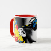 Pop-Art-Frau mit Sonnenbrille Tasse (Vorderseite Links)
