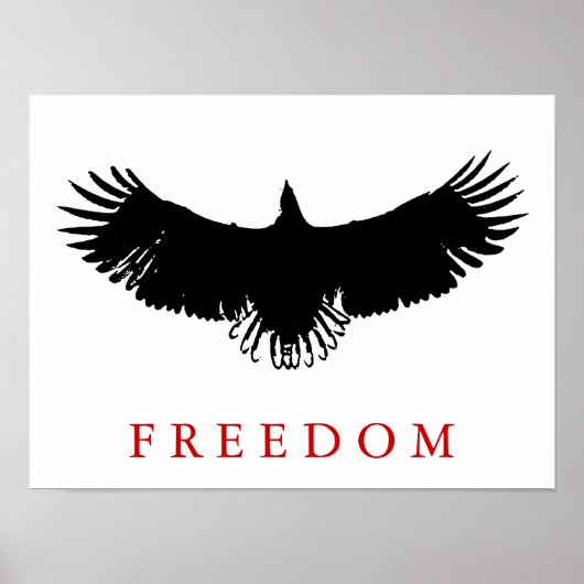 Pop Art Freedom Eagle Landing Poster (Vorne)