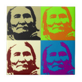 Pop Art Freedom Fighter Geronimo Fliese (Vorderseite)